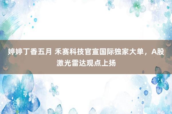 婷婷丁香五月 禾赛科技官宣国际独家大单，A股激光雷达观点上扬